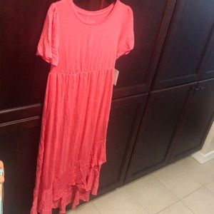 NWT MATERNITY knee length dress.  High/low style in the front of the dress.